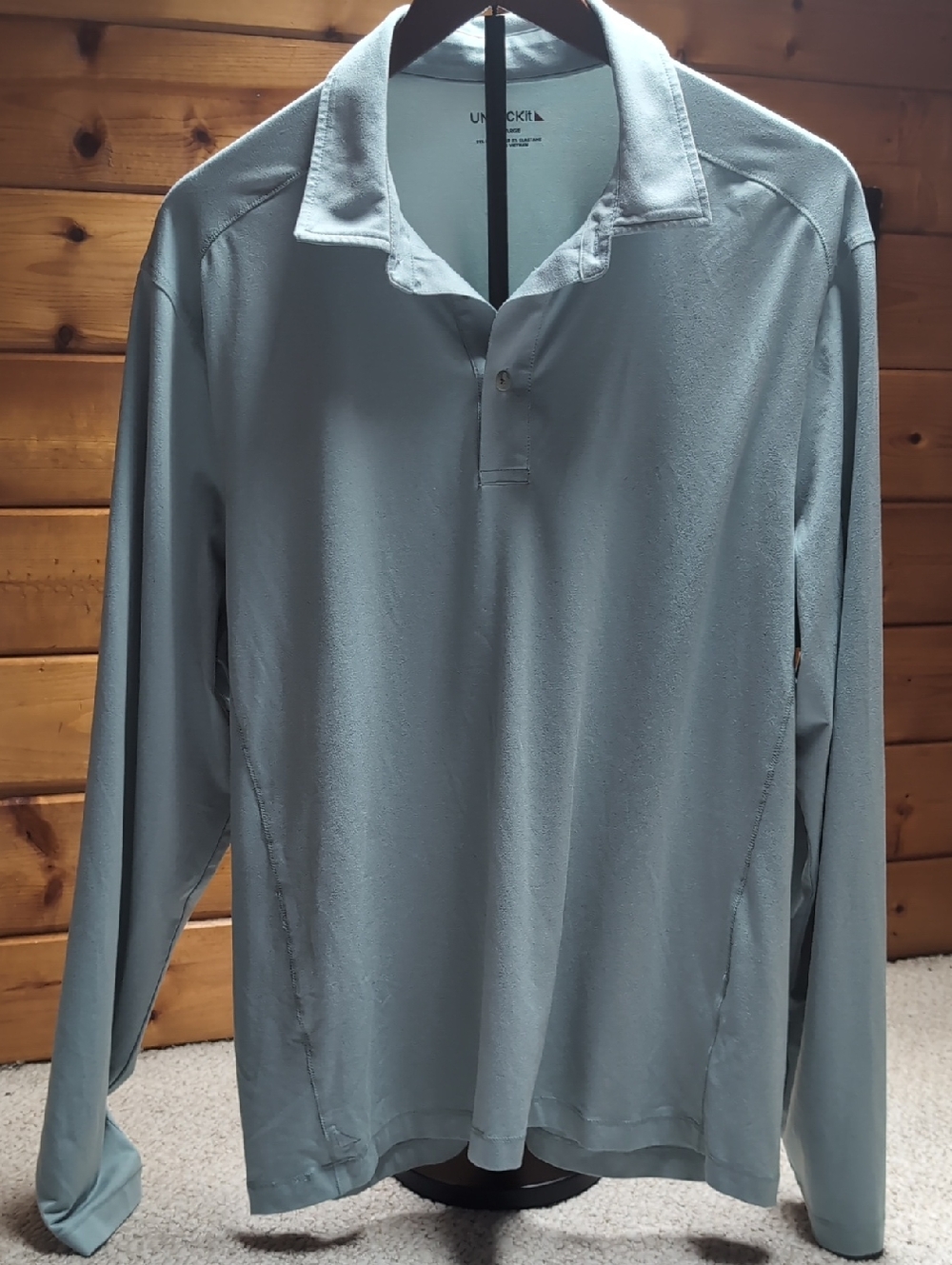 UNTUCKit Light Blue Green Casual Polo Shirt